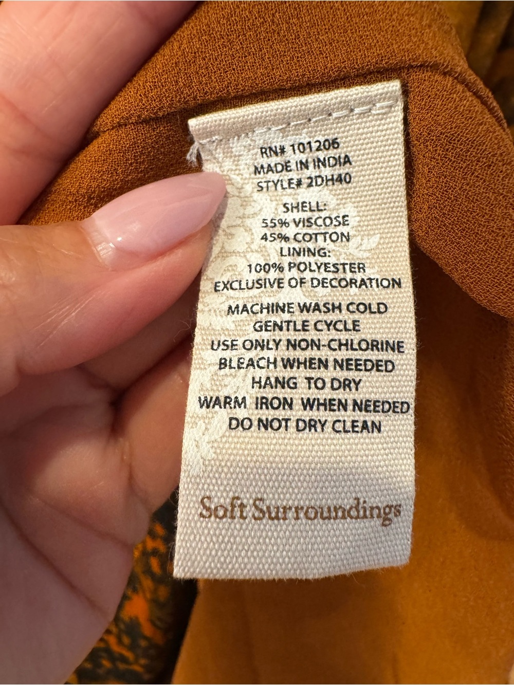 Soft Surroundings Venetian Fall Maxi Dress Smocked Waist - Picture 8 of 8
